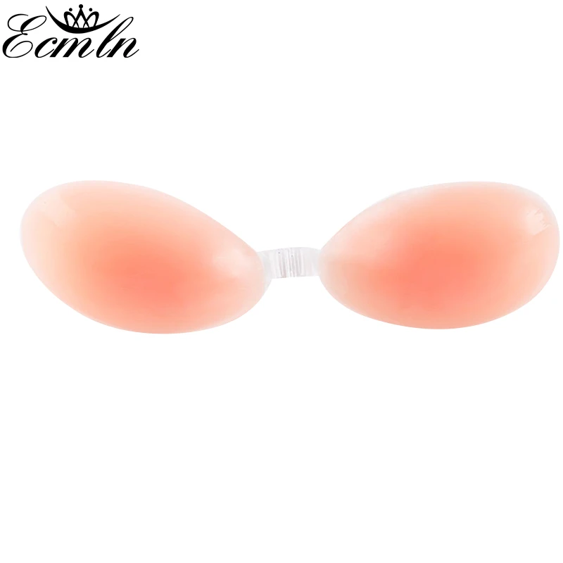 ECMLN Silicone Bra Invisible Push Up Sexy Strapless Stealth Adhesive Backless Breast Enhancer Women Sticky Wedding Bikini Bras