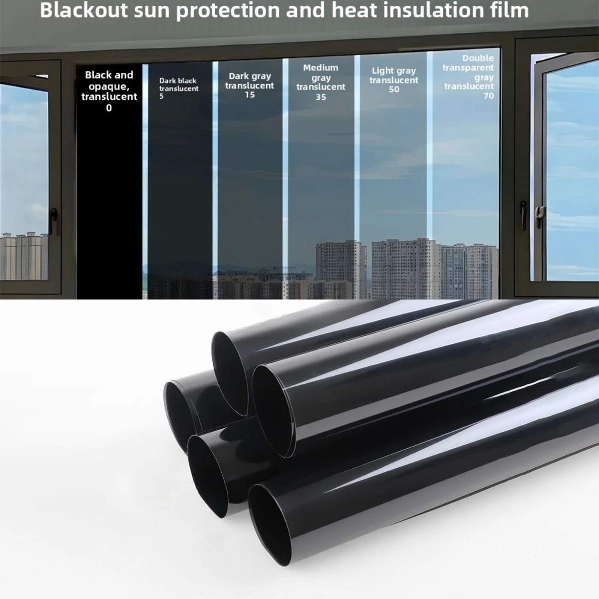 NEW Car Window Privacy Tint Film Auto Vinyl Anti Look Glass Sticker Foils Ceramic Summer Solar UV Protector Mirror Films 50cmx3M