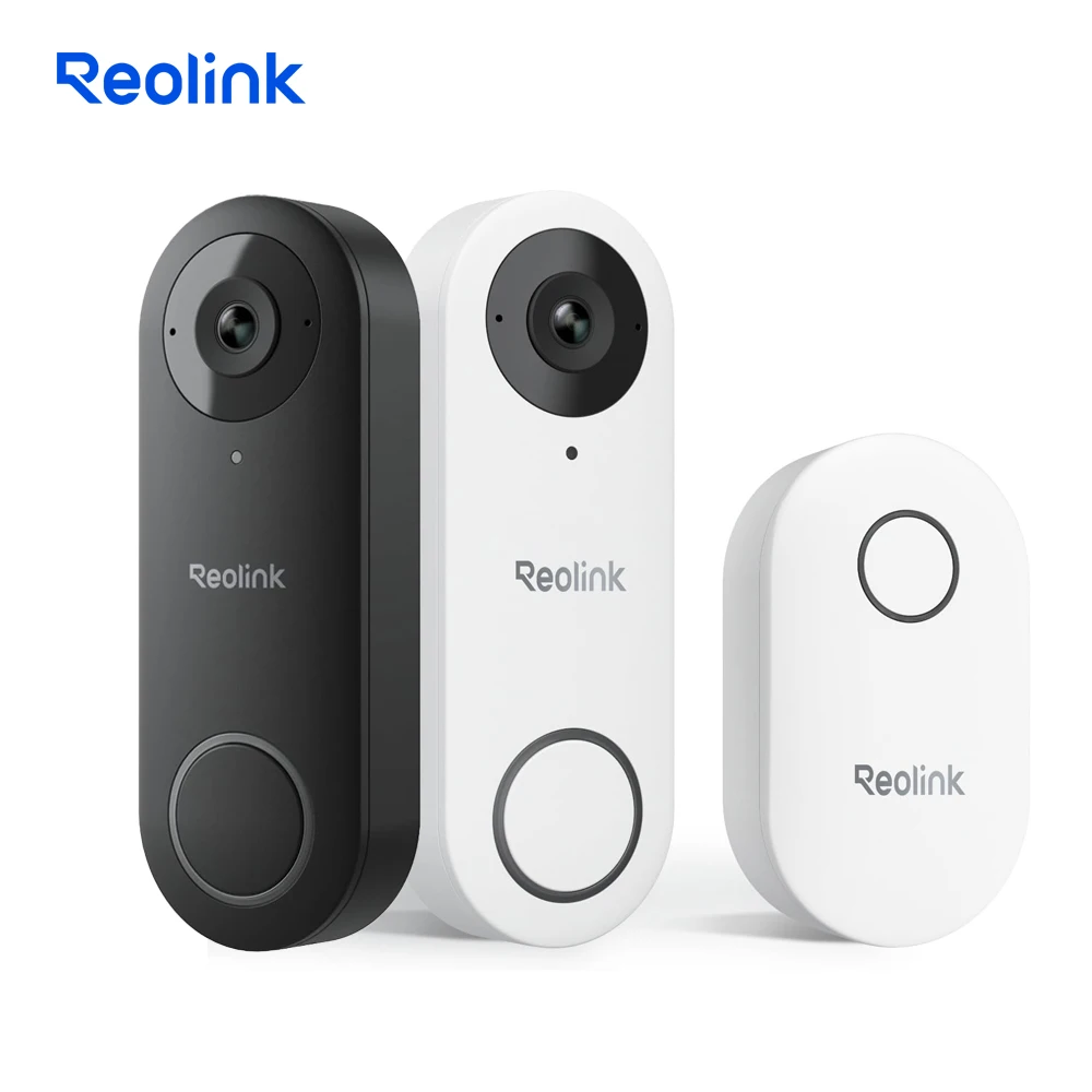 REOLINK 2K+ PoE Video Doorbell 2-Way Talk,White 3:4 Black 4:3 Aspect Ratio,Smart Home Video Intercom Wired Door bell with Chime