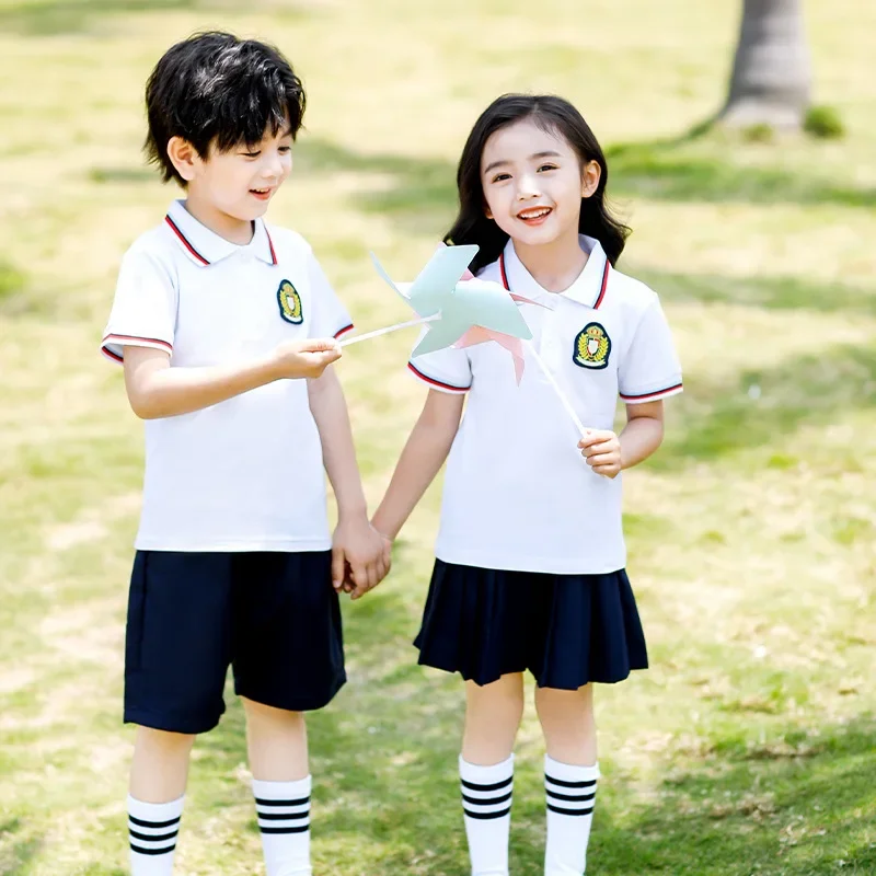 Summer Uniform Set Short Sleeve Performance Clothes for Kindergarten And Primary School Graduation Photos Class Uniforms