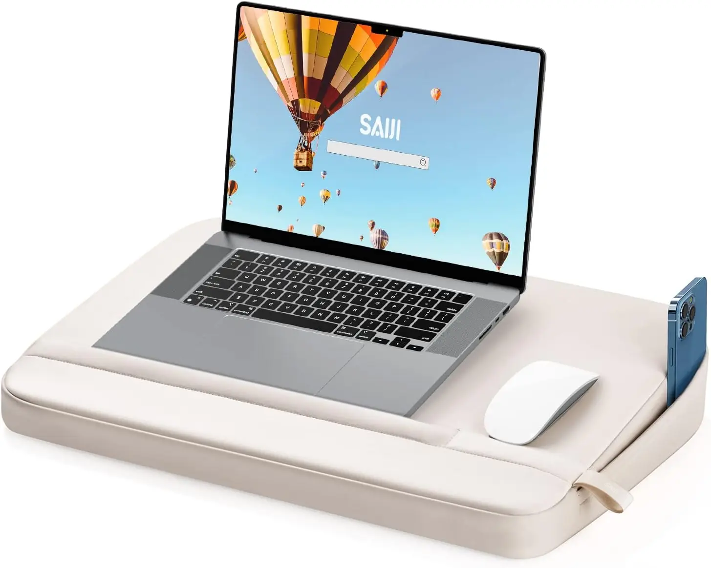 Ultra Lightweight Laptop Lap Desk with Pillow Cushion, Portable Stand for Couch Bed Chair, Fits 17" Laptops & MacBook Air