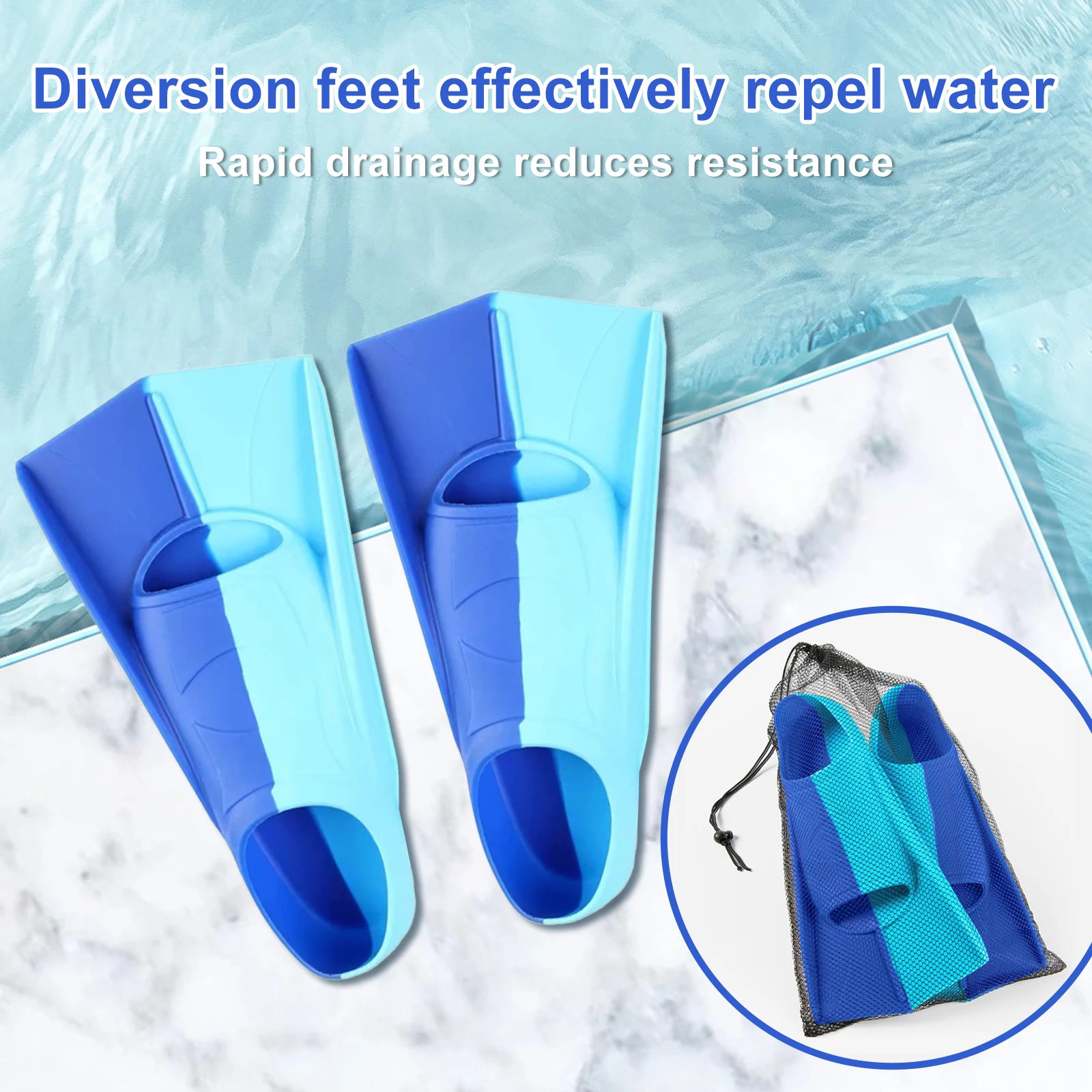 Kids Silicone Split Flipper Youth Swim Short Fins for Pool Training Lap Training Children Adults Girls Boys Beginners Multisize