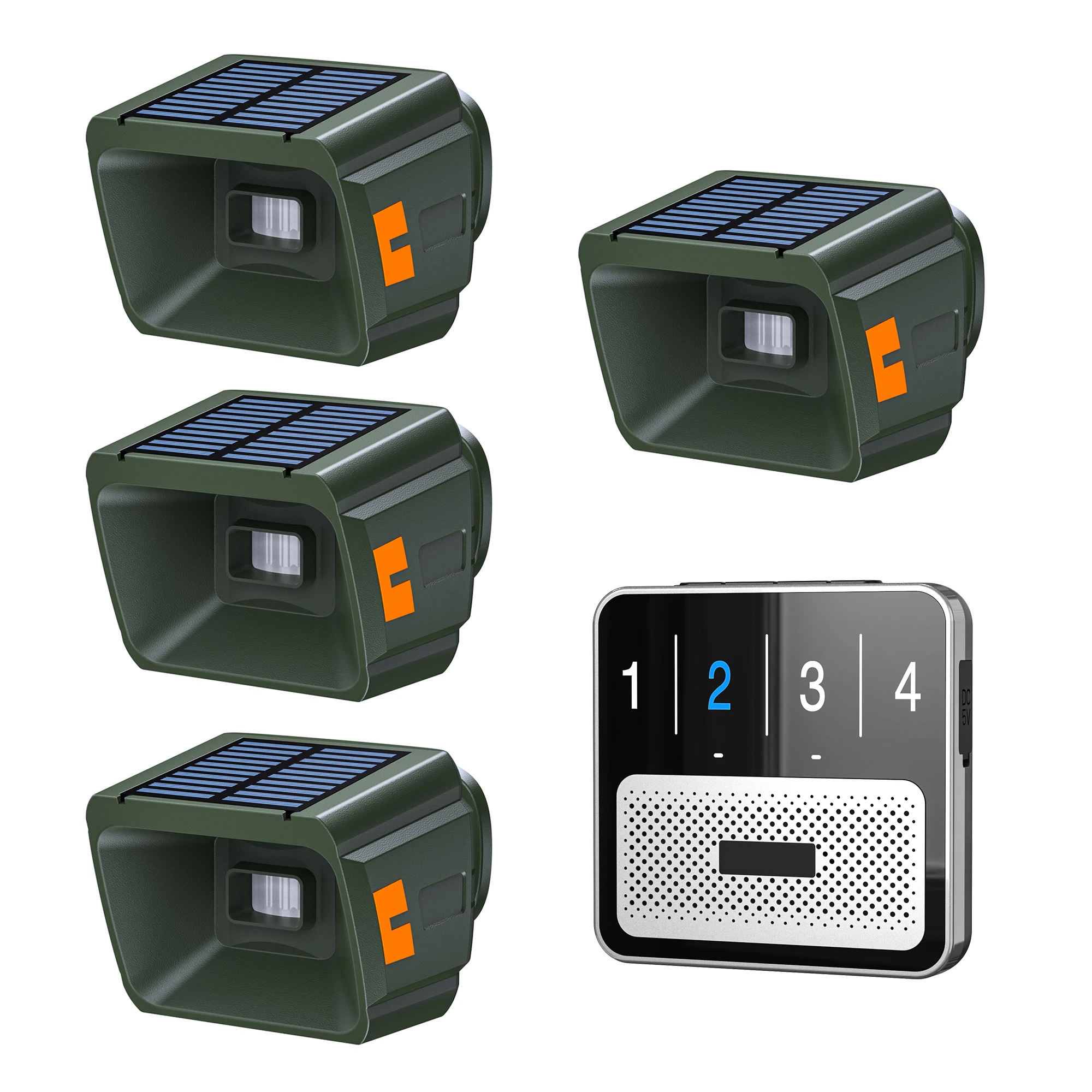 433MHz Wireless Driveway Alarm With Waterproof Solar Powered PIR Motion Sensor Detector