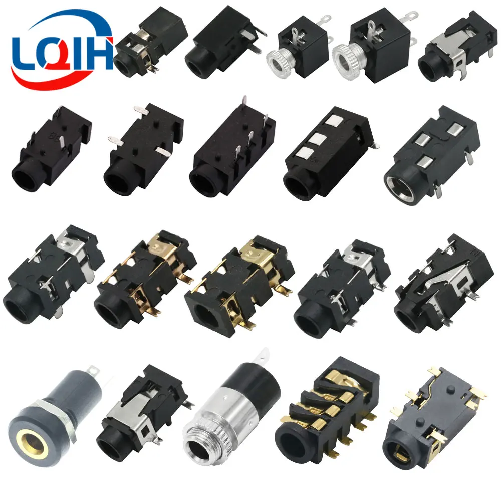 10PCS 2.5 3.5MM Headphone Jack Audio Video Female Dual Channel Stereo Jack Jack Socket Stereo Solder Panel Mount PJ-327A PJ-393