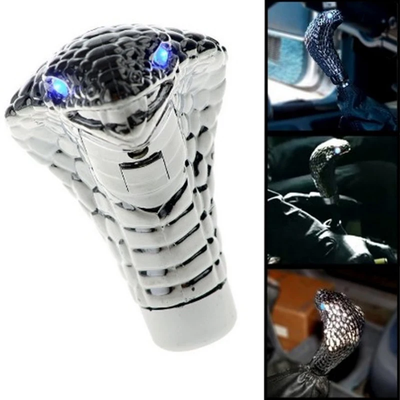 Cobras Snake Shape Car Handle With LED Light Gear Levers Knob Car Cobras Snake Shape Car Handle Car Modification
