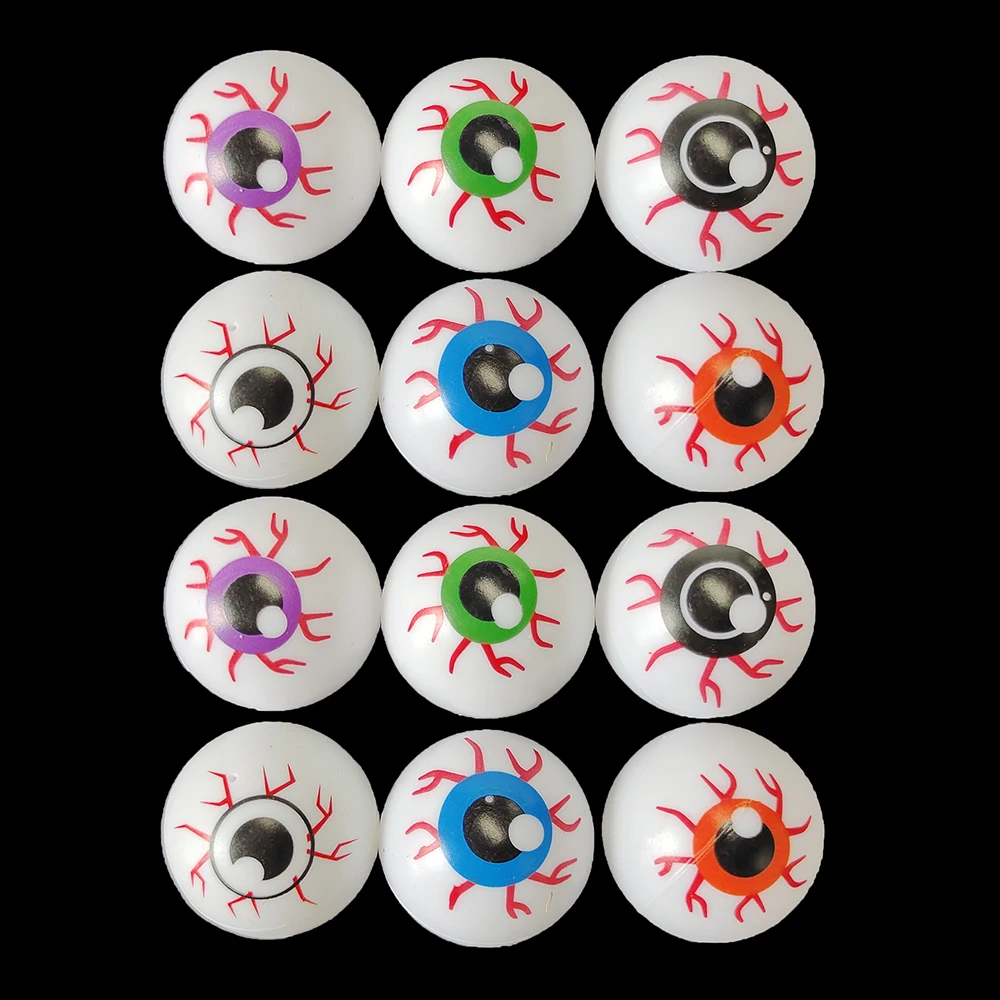 12pcs Halloween Ripped Out Eyeball Horror Prop Realistic Bloody Ripped Out Eyeball Scary Decorate Cosplay Party Costume Props