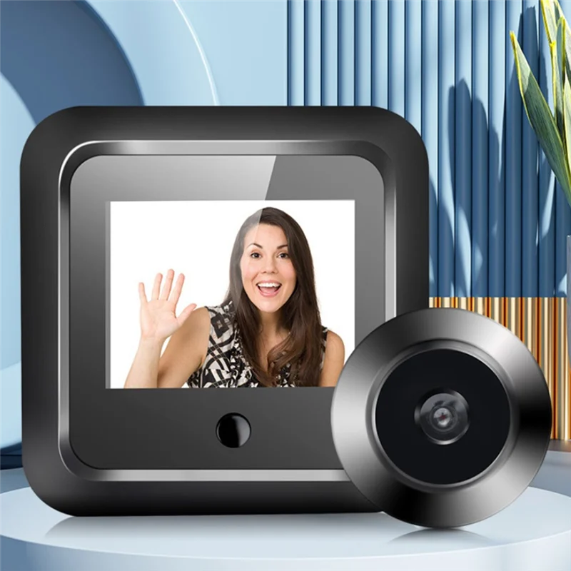 Y45A-1Set 2.4 Inch 120° Smart Digital Door Viewer Camera Security Monitor 240X320 HD Visual Doorbell 300000 Pixels Resolution