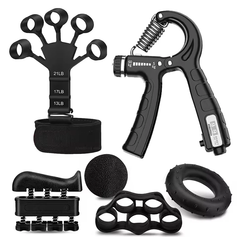 5-60Kg Adjustable Heavy Hand Grip Set Fitness Hand Exerciser Grip Wrist Training Finger Gripper Hand Strengthener For Patient