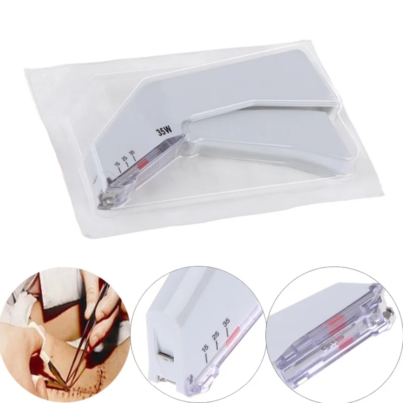 1pc Medical Surgery Disposable Stainless Steel Skin Stapler Nails Skin Stitching Machine Sterile Blank Package Nail Puller