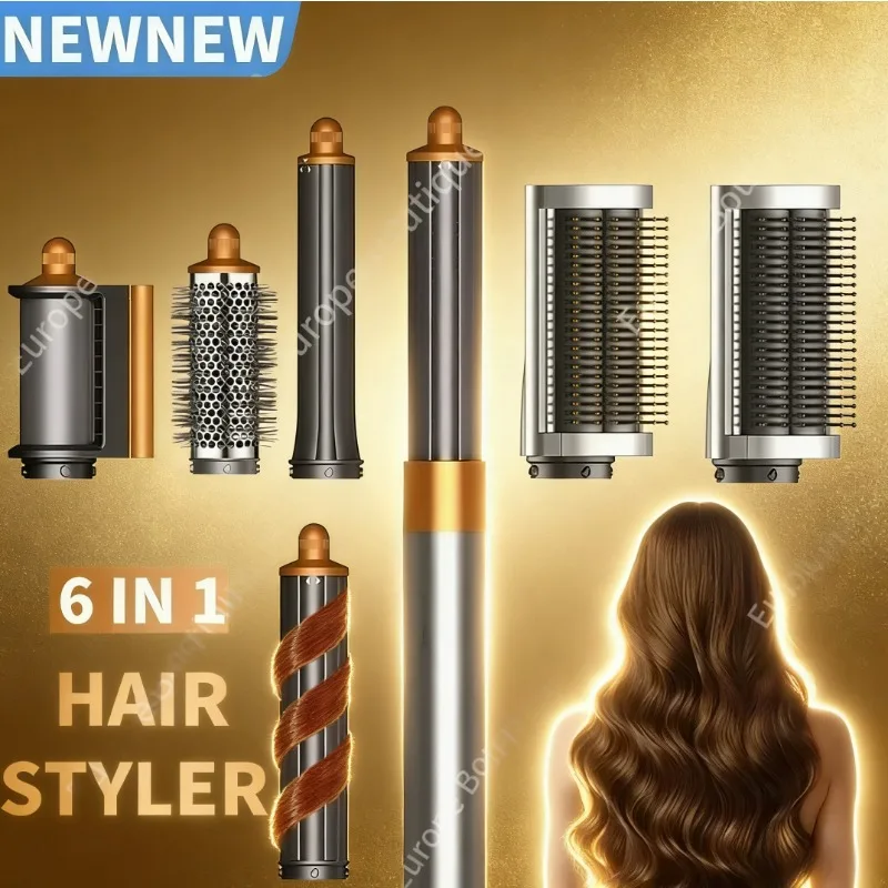 6 in 1 Hair Styler & Hairdryer Brush 110000 RPM High-Speed Hair-care Negative Ionic Blow Dryer Fast Drying,Multi Hair Styler