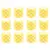 12pcs Yellow lattice