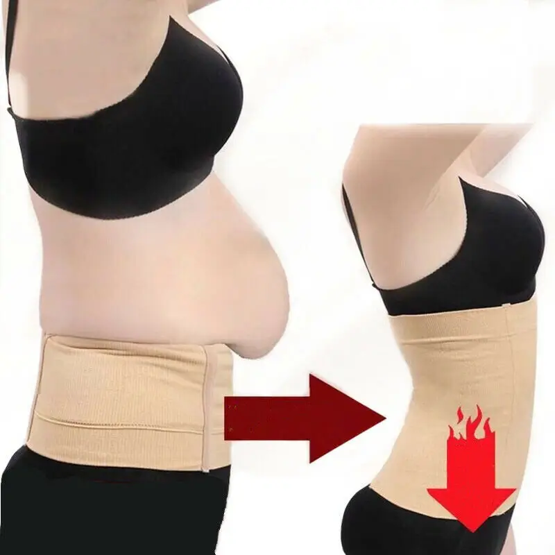 2 IN 1 Postpartum Belly Recovery Bands Body Shaper Waist Trainer Tummy Tuck Belt