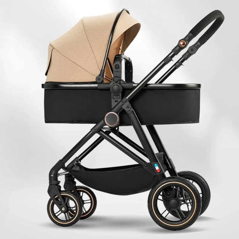 Portable baby stroller Lightweight 2-in-1 stroller with Bassinet Mode,Foldable Infant Stroller with Reversible Seat