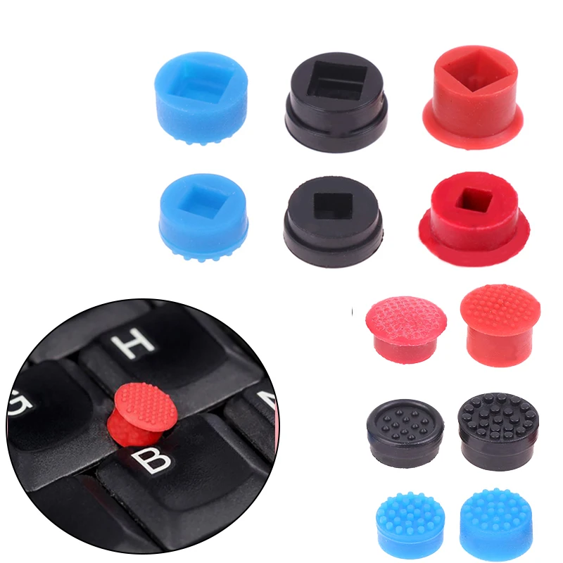 5pcs Laptop Nipple Rubber Mouse Pointer Cap for Thinkpad/HP/Dell Little Red Cap for Lenovo Keyboard Trackstick Guide