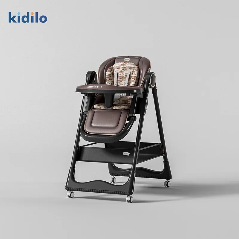 Kidilo Multifunctional Baby Highchair Stable and Safe with Adjustable Height Household Infant Dining Chair