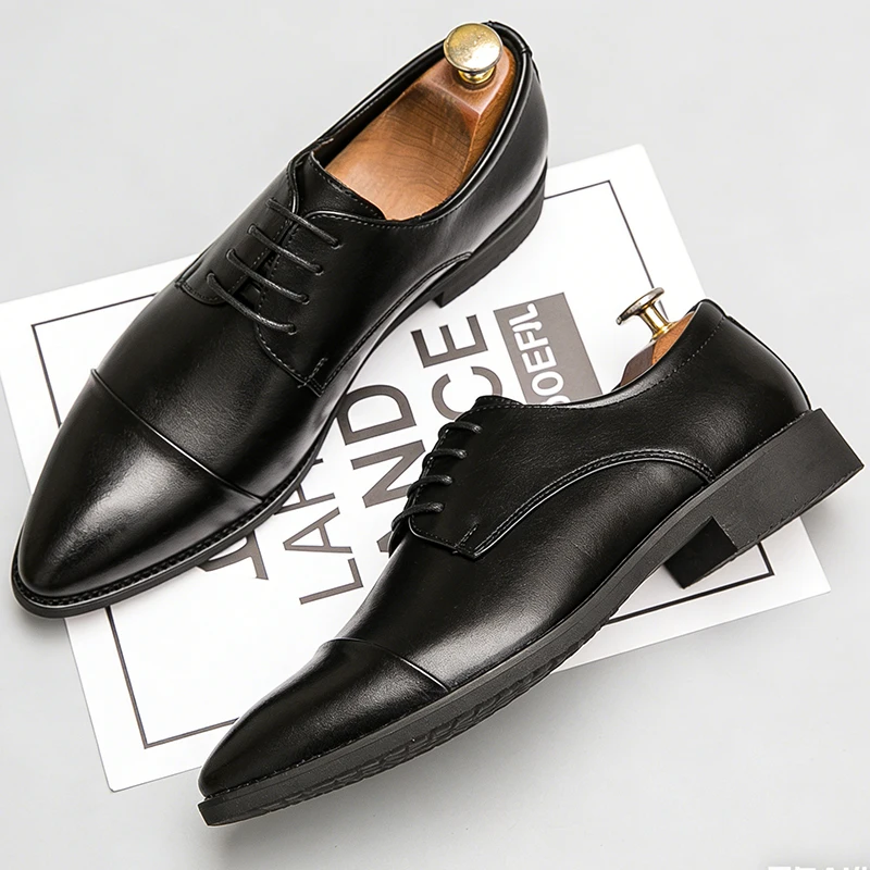 Men's Dress Shoes Classic Casual Business Leather Shoes For Men Social Formal Oxford Shoes Wedding Office Leather Shoes Man