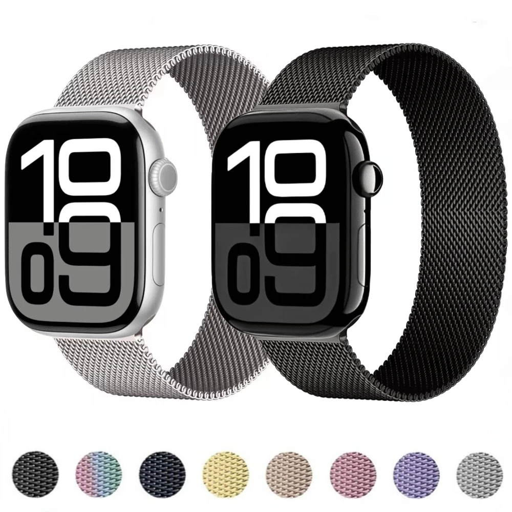Milanese Loop Strap for Apple Watch Ultra 49mm 10 42mm 46mm 9 8 7 45mm 41mm Metal Breathable Band for IWatch 6 5 4 3SE 44mm 40mm