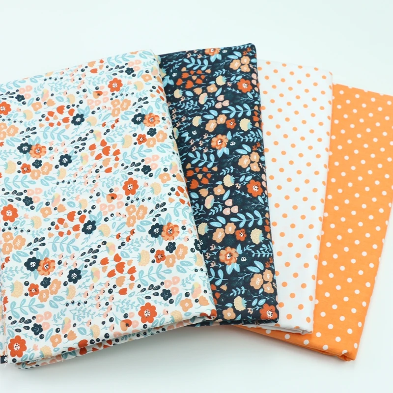 Diy handmade sewing craft cloth cotton baby dress skirt fabric tissus tecido tilda patchwork needlework hot floral dot printed