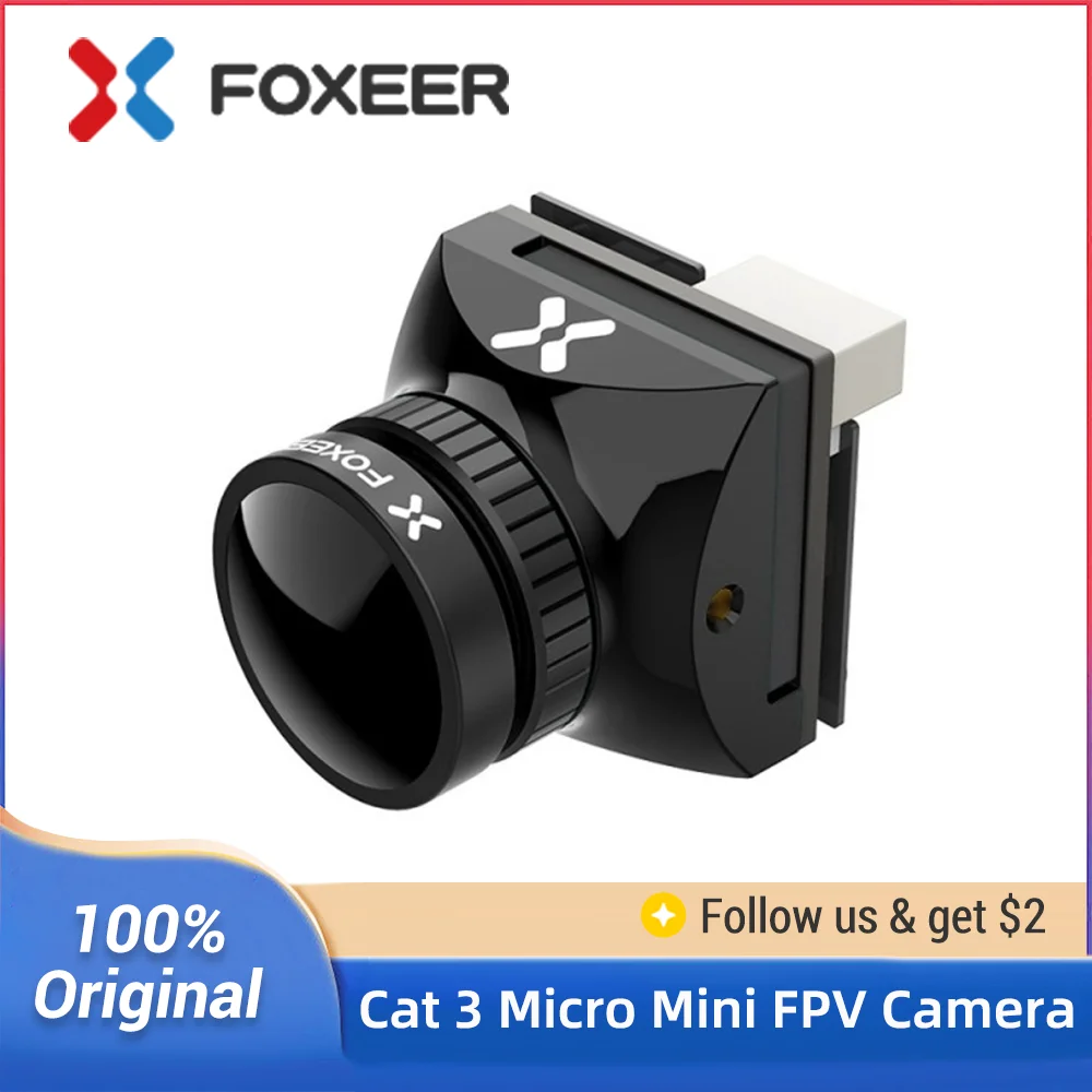 Foxeer Night Cat 3 Micro Mini FPV Camera 1200TVL 0.00001Lux IR Sensitive Night Vision Camera 850nm IR Light For RC Racing Drone