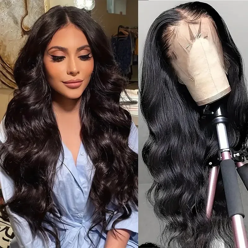 Lace Front Wig European and American Lace Wig Women's Medium Large Wave Long Curled Hair Cover