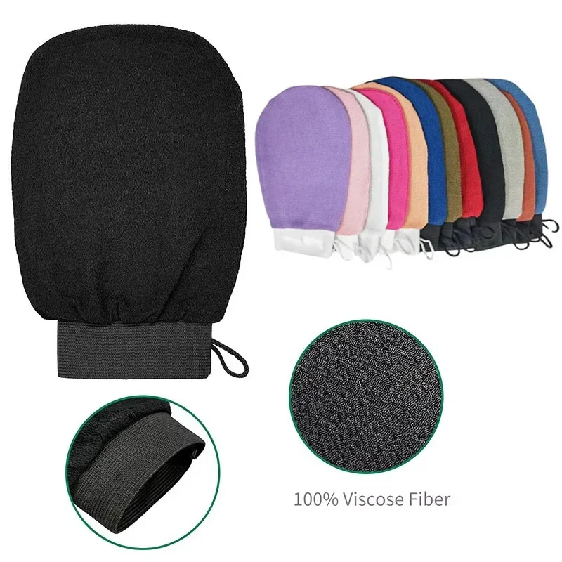 Bath Scrub Glove Exfoliating Body Facial Tan Massage Glove Exfoliator Glove Random Color Bath Shower Wash