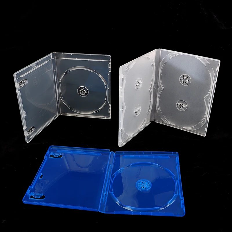 【1Pc Plastic Single/Double/3/4 Piece Discs CD Game Case Cover Thickened CD DVD Disc Protective Storage Box Organizer】