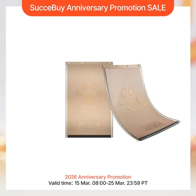 SucceBuy Pet Door Replacement Flap Compatible with Flap Pet Doors Magnetic Strip Weather-proof Thickened PVC Replacement Flap