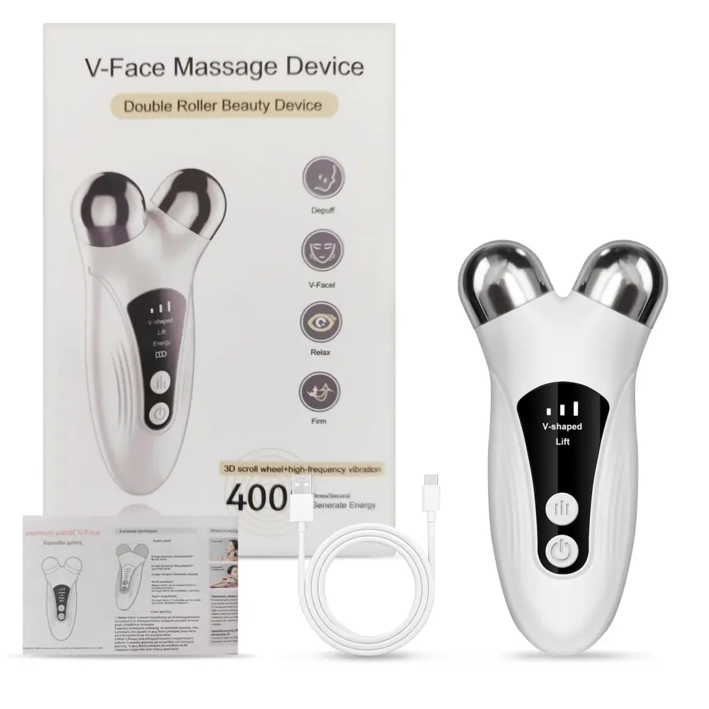 Face Microcurrent Massager Vibrator - Skin Beauty Equipment Visage Vibration Device for Facial Skin Care