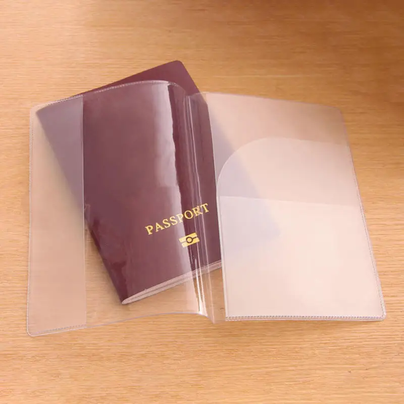 6PCS Passport Protective Cover Transparent Frosted, PVC Material Waterproof Document Case
