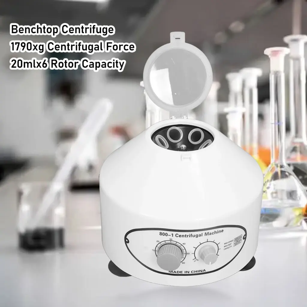 800-1 4000RPM Laboratory Benchtop Centrifuge 1790xg Electric Centrifuge Machine with Timer and Speed Control 12mlx6 Tubes
