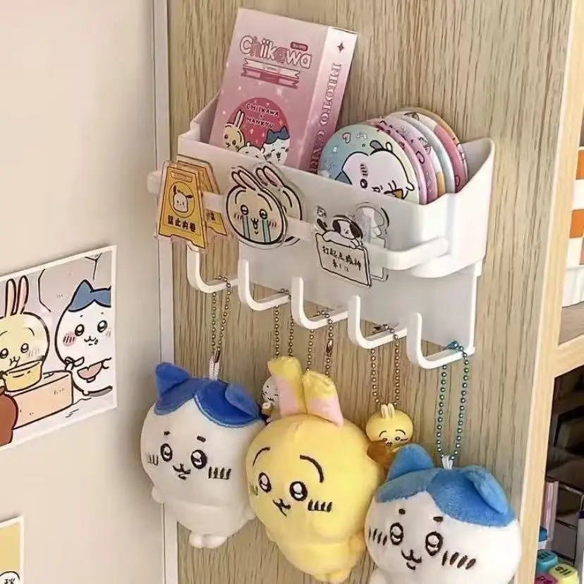 Wall-Mounted Keychain Display Stand Creative Storage Box ain elf Hook-Free Hanging Organizer for Living Room Storage