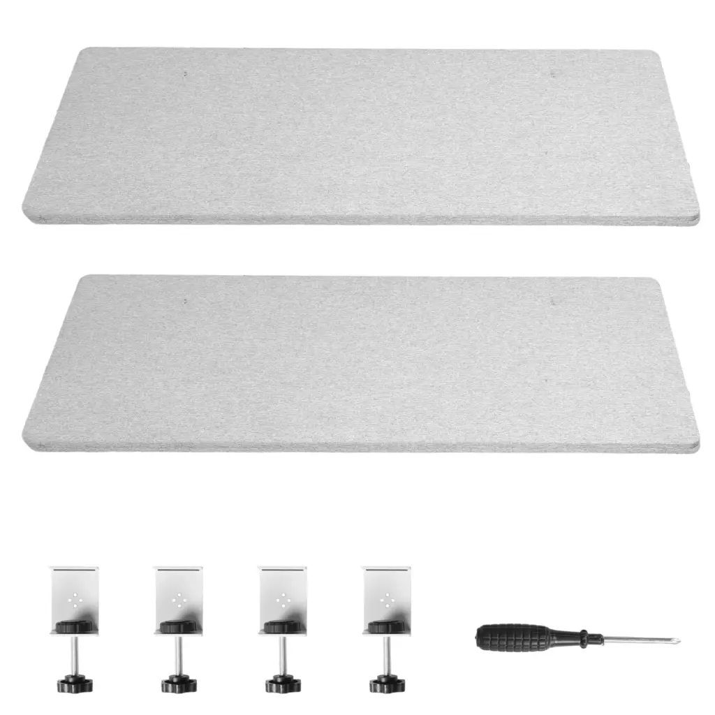 2 Pack Cubicle Partition Panel Clamp-on 61 X 24 Inch Workstation Privacy Divider with 4 C-Type Clamps for Office Study Library