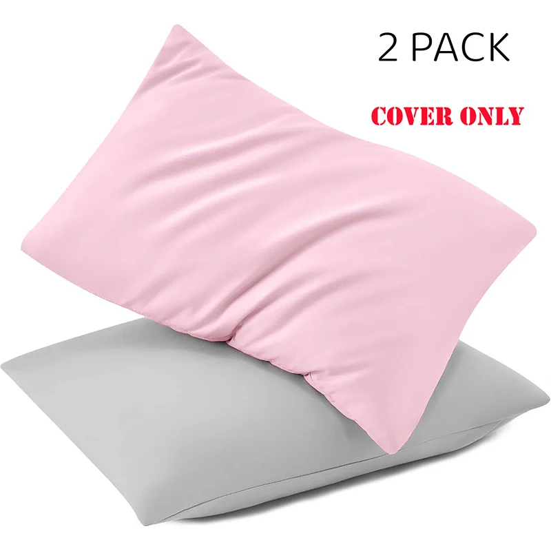 2PCS Microfiber Toddler Pillowcases with Envelope Closure Ultra Soft Travel Pillow Covers Kids Pillowcases for Boys and Girls