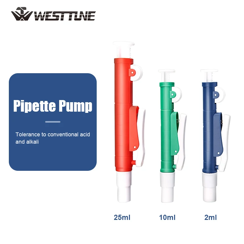 WESTTUNE Pipette Pump Aid Fast Release Scientific Pipette Pump Manual Pipettor Pump Use with Scale Transfer Straw 2ml/10ml/25ml