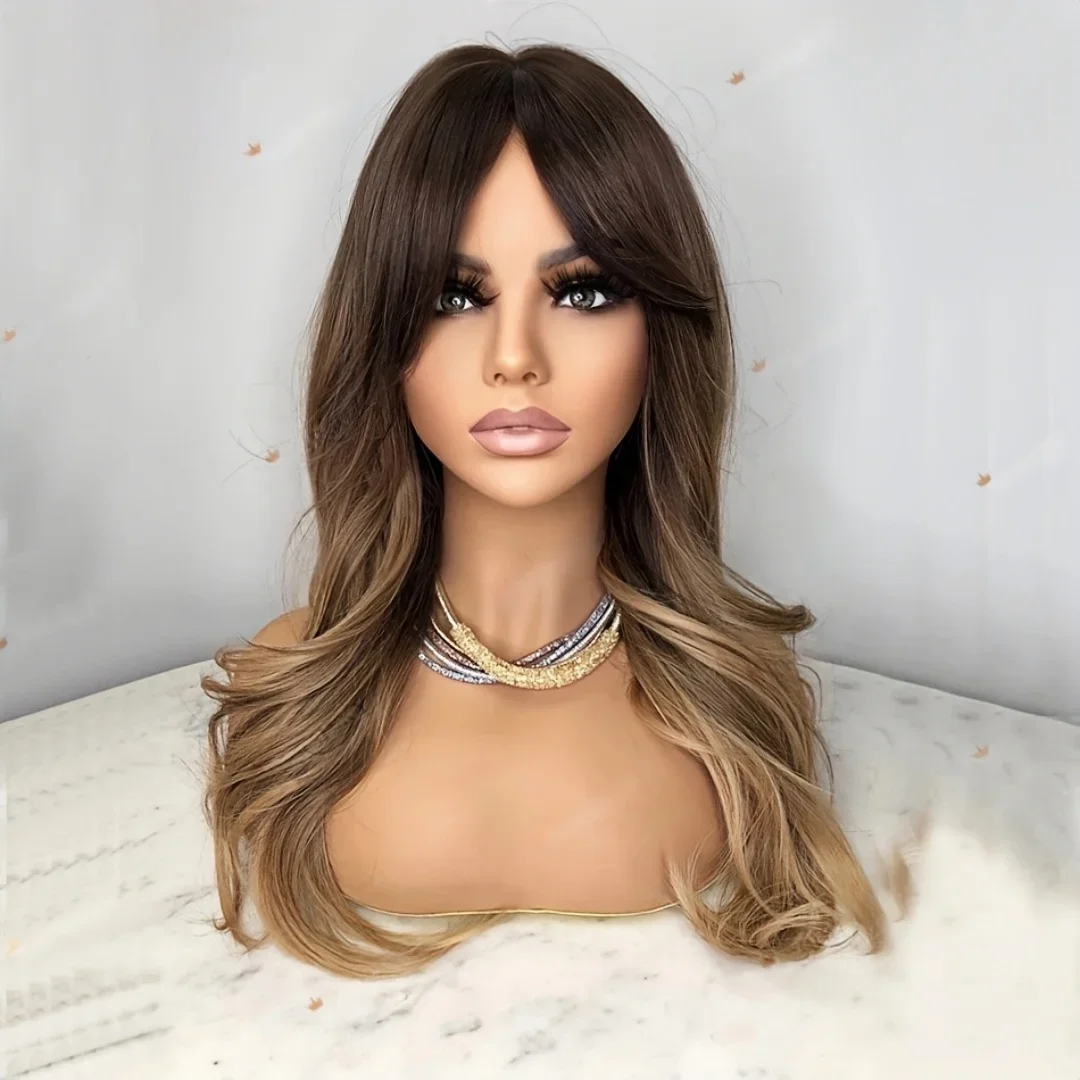 24inch Body Wave Ombre Brown Glueless 5x5 Silk Base Jewish Human Hair Wig Baby Hair HD Lace European Hair Preplucked