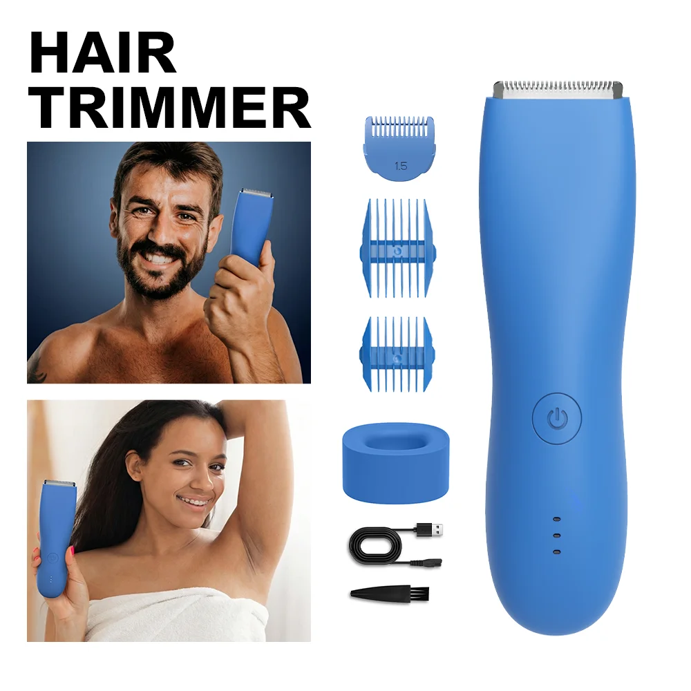 Professional Body Hair Trimmer for Men & Women Electric Ball Shaver & Waterproof Bikini Trimmer Full Body Grooming Clipper