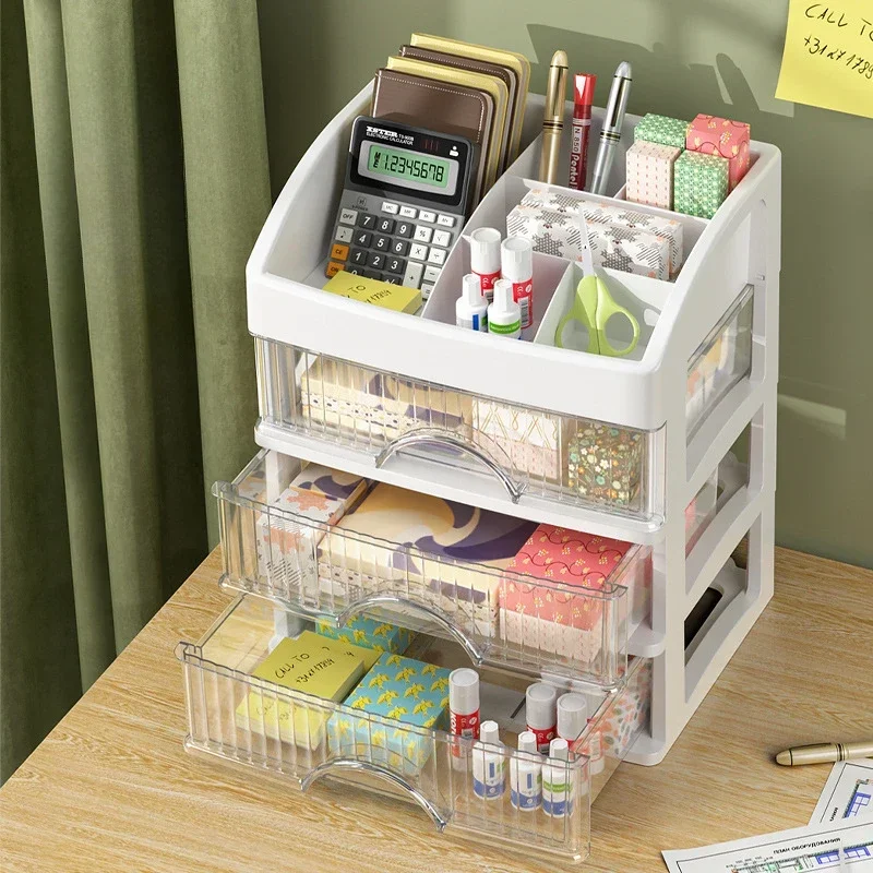 Cosmetic Storage Box Large Capacity Transparent Drawer Jewelry Makeup Storage Box Multi-layer Multi-functional Desktop Organizer