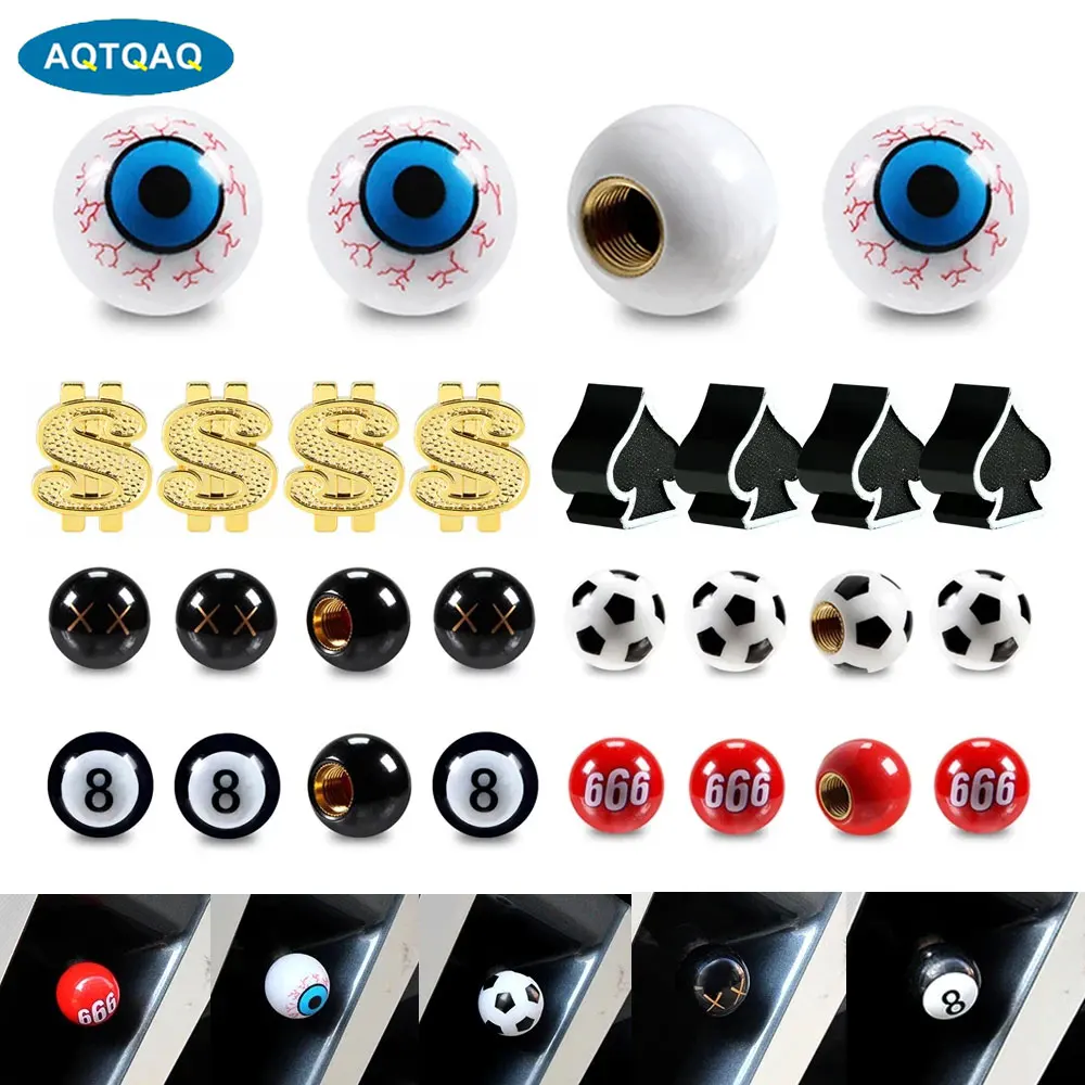 4Pcs New Universal Car Tire Valve Cap Wheel Dust Cover For Car Truck SUV Motorcycle Bike Car Styling Valve Stem Caps Accessories