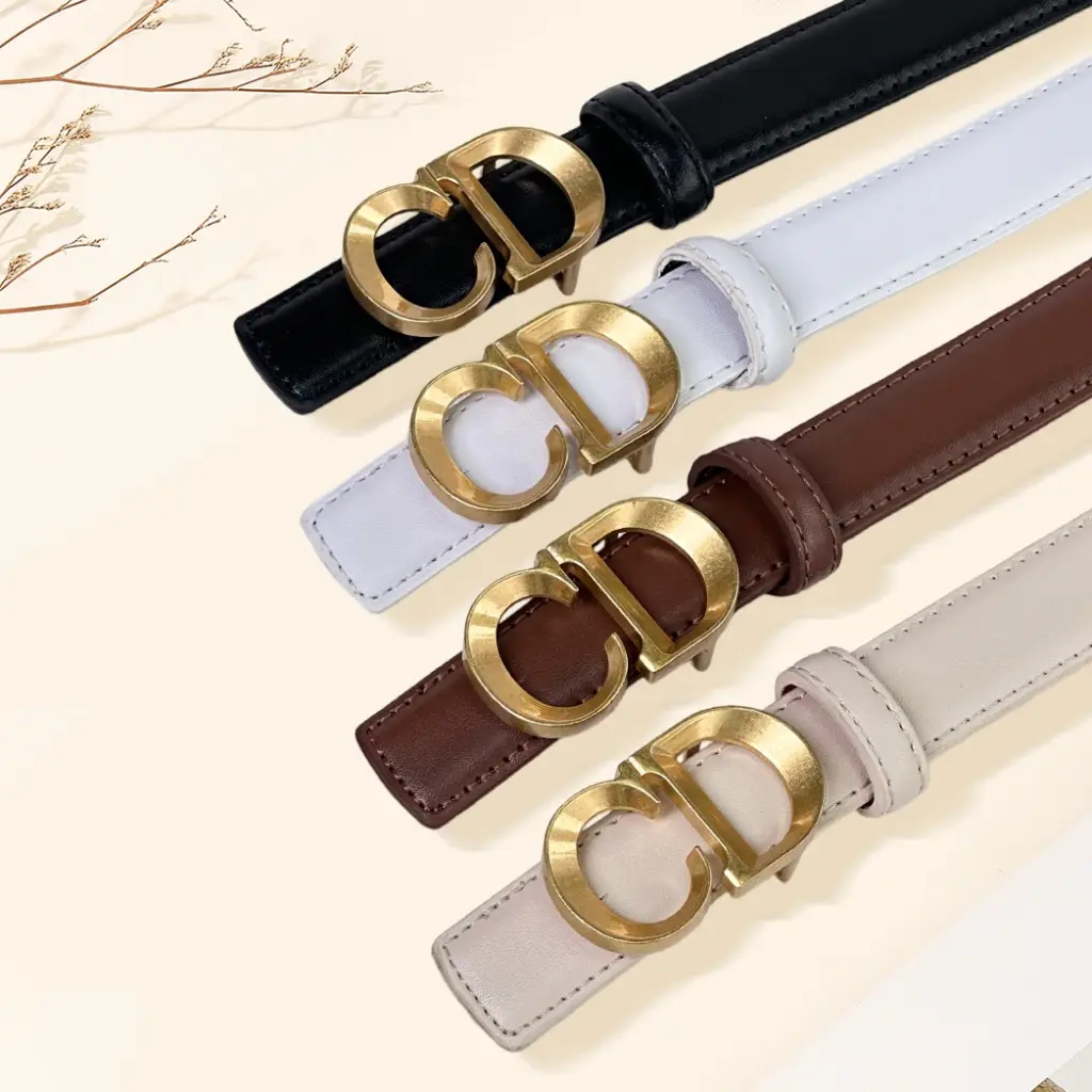 Stylish and versatile women's belts in various colors, can be matched with jeans, coats, and dresses