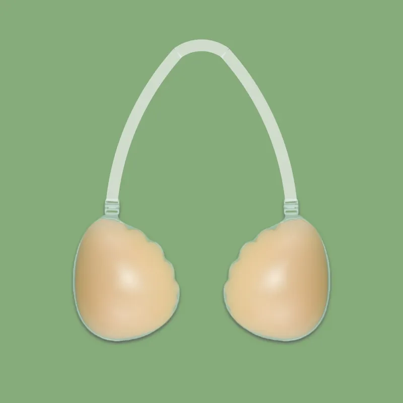 Silicone Breast Patch Invisible Bra Lift Up Thickened Push-up Nipple Cover With Transparent Strap Underwear Adhesive Bra