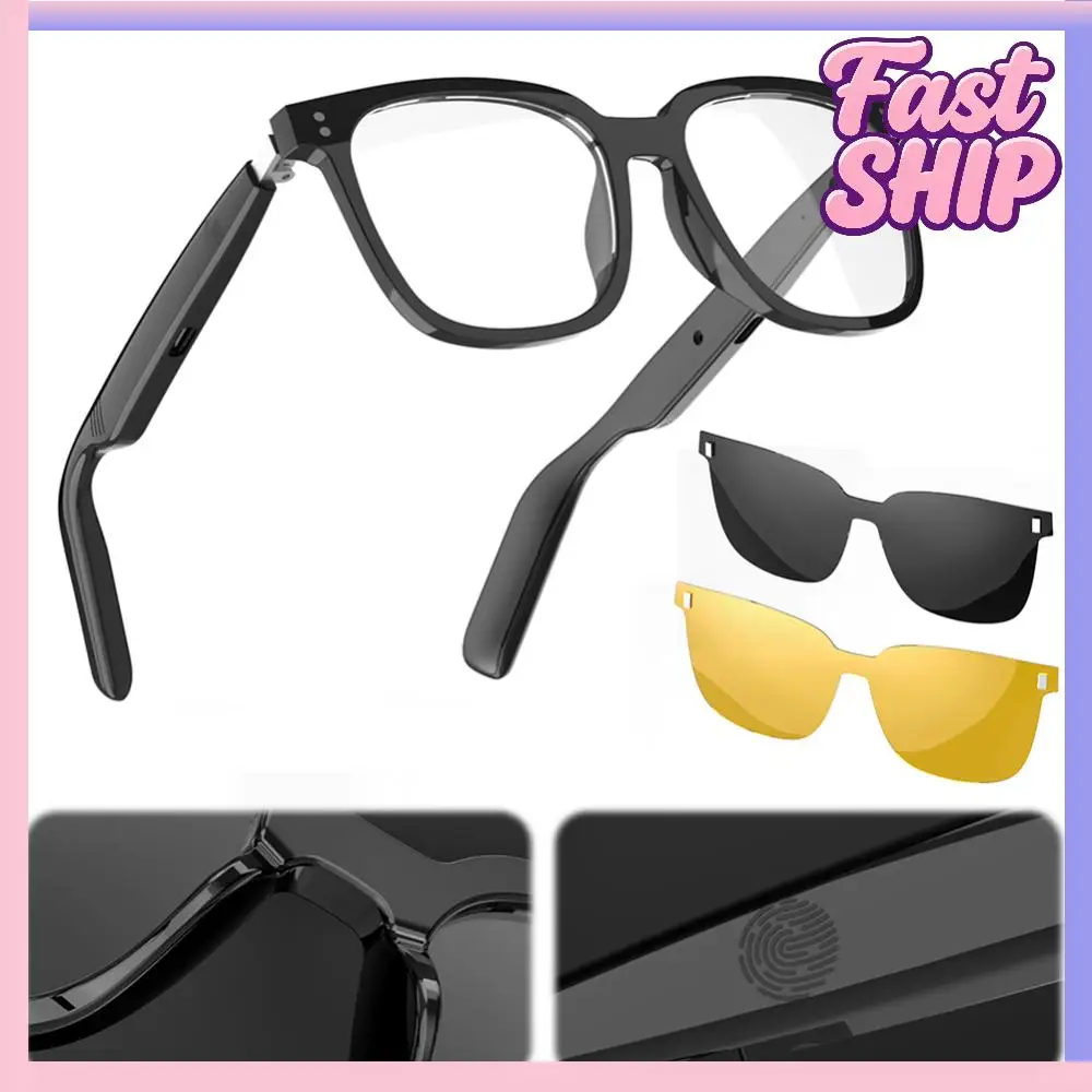 AI Smart Translate Eyeglasses 144 Languages Intelligent Translator Glasses Magnetic Frame Sports Sun Glasses for Office School