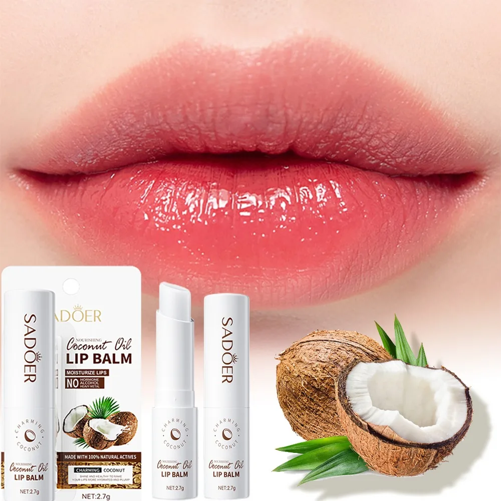 Coconut Lip Balm Lasting Nourishment and Moisture for Men and Women Daily Care Lip Balm Hydrating Repair Dry & Chapped Lips