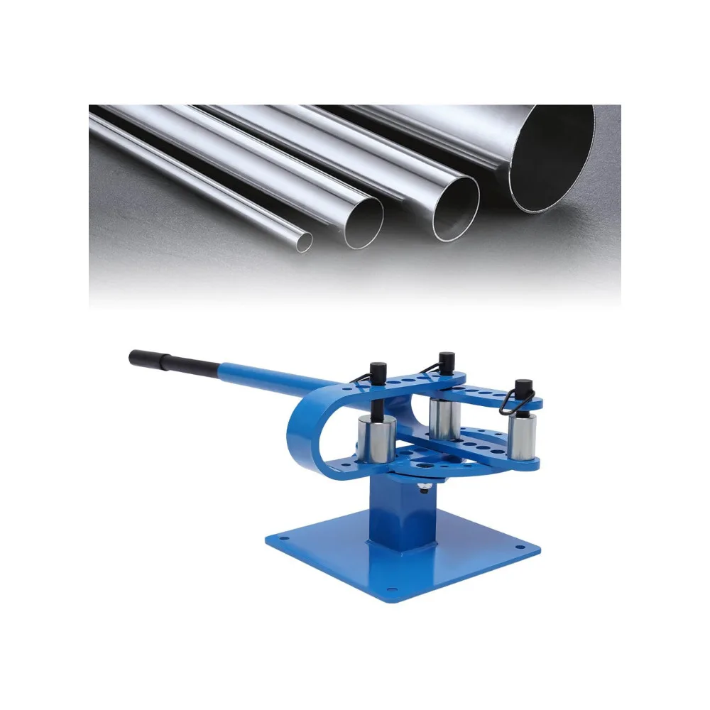 NEW Manual Pipe Bender,1"-3" Heavy-Duty Tube Bench Bender, Flat Bar and Rod Bending Brake, Includes 7 Dies, Compact Metal Bender