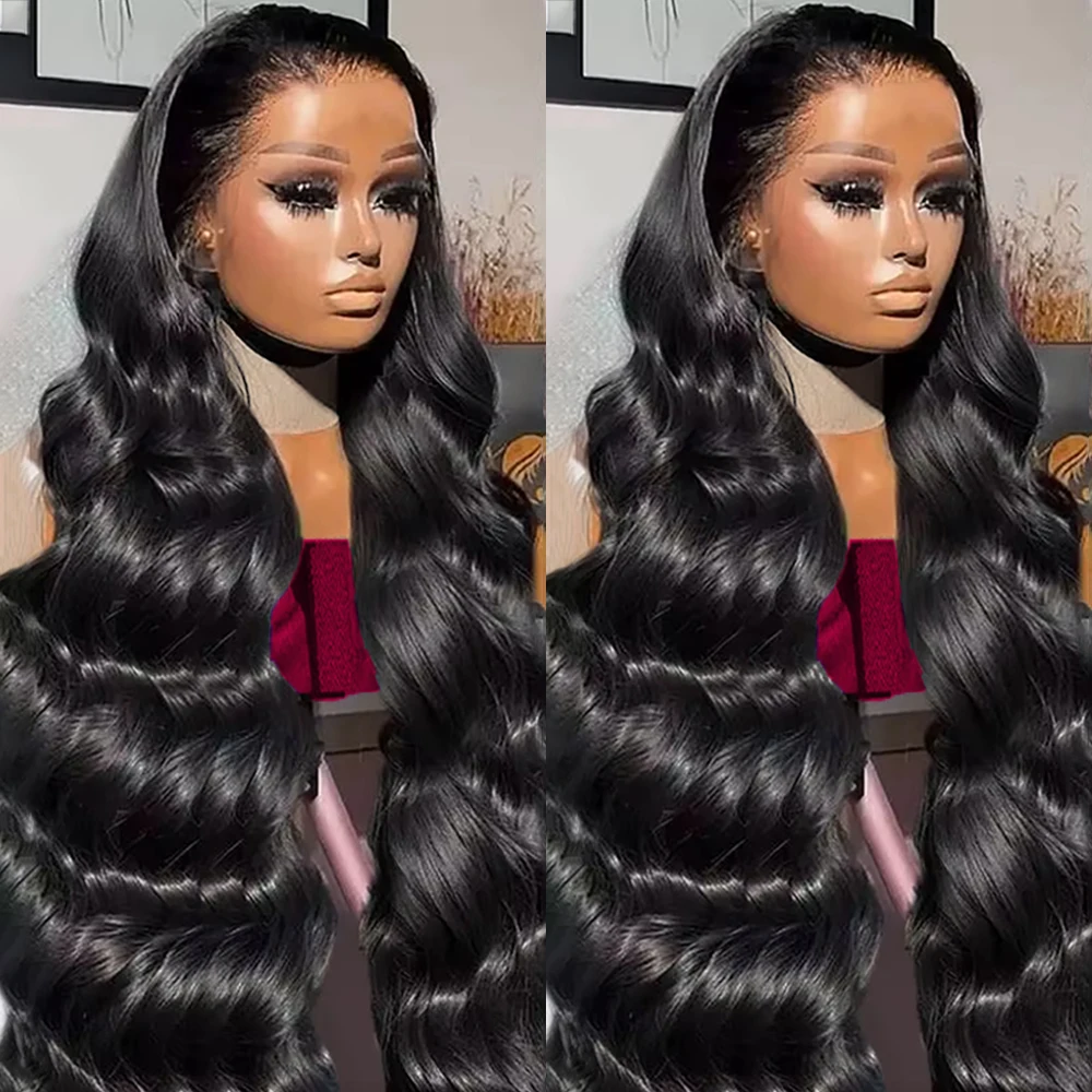 7x5 Closure Glueless Wigs Transparent Swiss Lace For Women 30 Inches 250 Density Body Wave Human Hair Lace Front Wigs