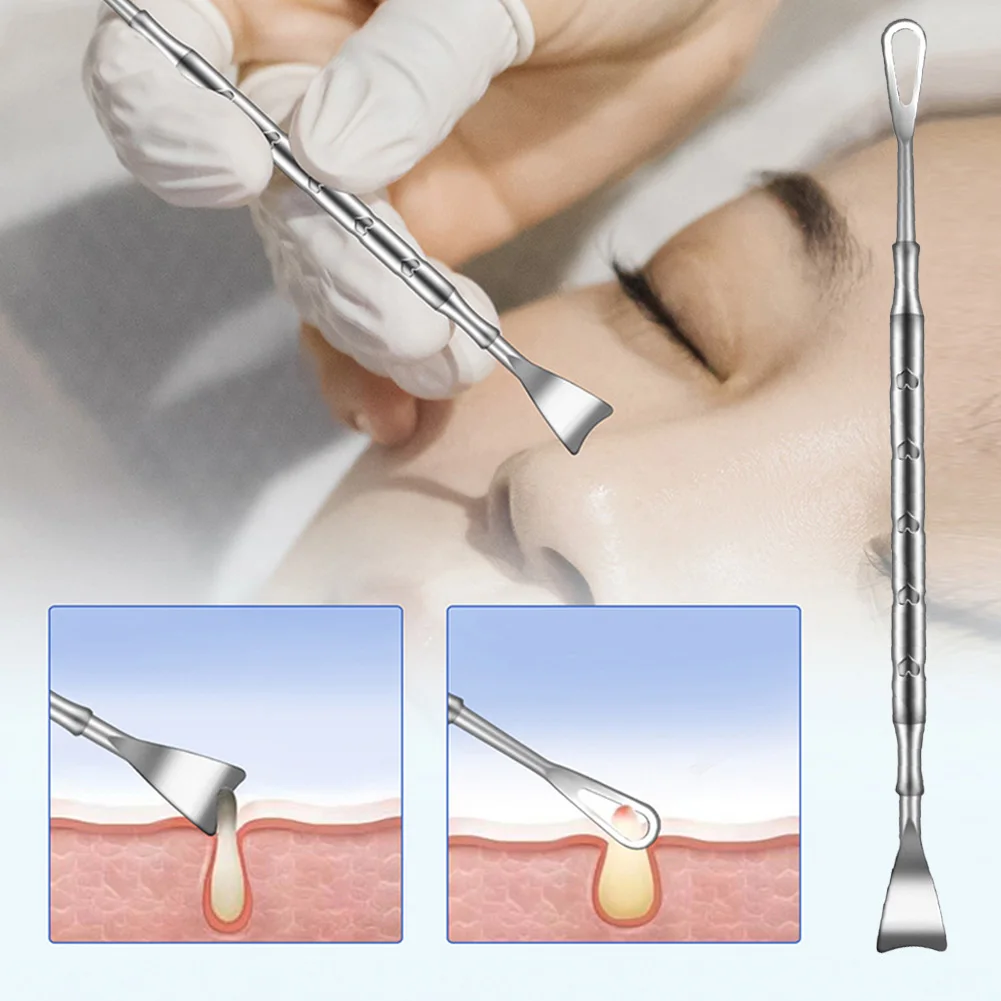 Acne Needle Remove Blackhead Blemish Pimple Comedone 1pc Double-ended Stainless Steel Facial Cleaning Skin Care