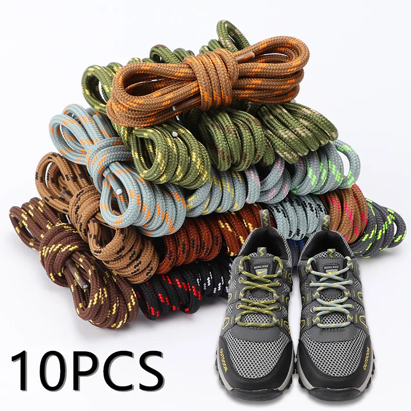 4/10PCS Round Shoelaces Outdoor Hiking Sports Shoe Laces Kids Sneakers Shoelaces Length 100/120/140/160CM Lacets Baskets Colors