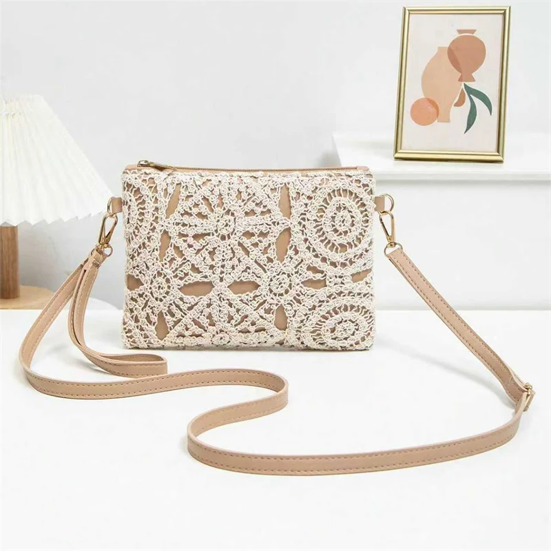 Pattern Hollow Woven Bag,Boho Beach Bags ,Premiun Style Crossbody Bag For Ladies,Vacaition Outfits Women,Travel Must Haves