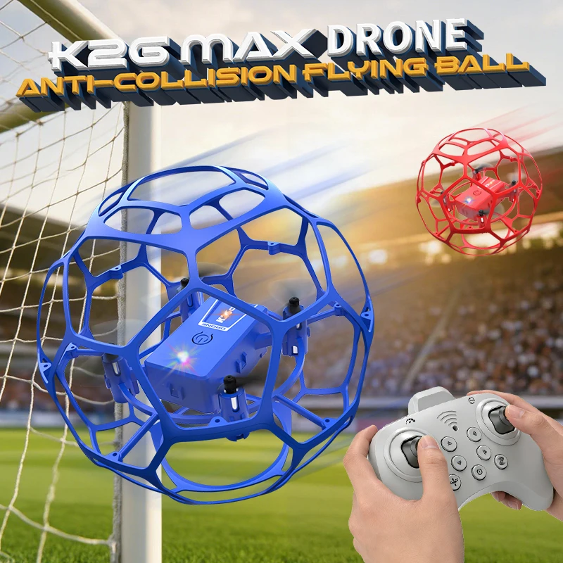 2026 K26 2.4G RC Racing Football Drone 3D Full Protection Pressure Altitude Remote Control Toy Quadcopter Gift For Kid Boy Adult