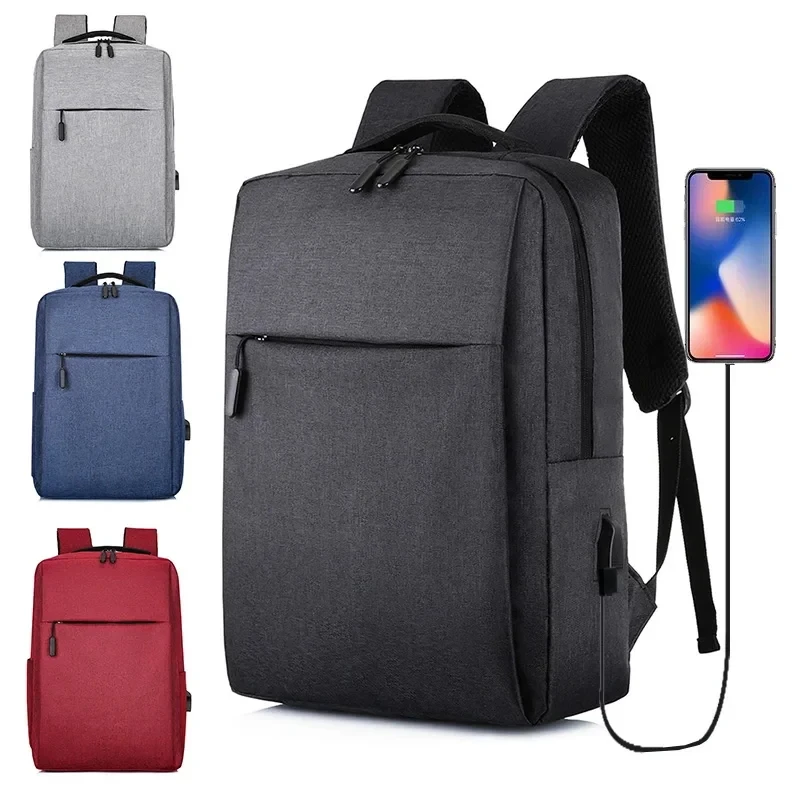 Versatile Business Backpack USB Rechargeable Waterproof Laptop Bag New School Bag for Businessmen