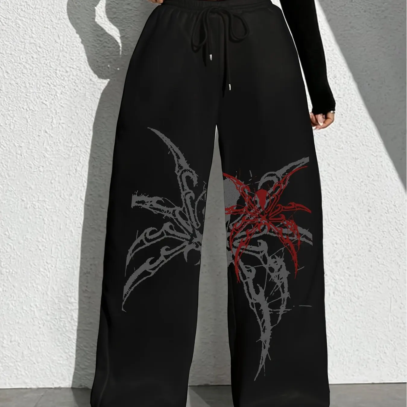 Summer New Harajuku Style Personalized Printed Unisex Oversized Loose Y2K Gothic Casual Sports Fashion Street Quick Drying Pants